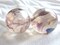 2 Boulders35mm PINK FAIRY Marbles glass ball jellyfish iridescent Giant